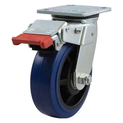 150mm Rebound Rubber Wheel 225kg Capacity Castor (S6632SLB)