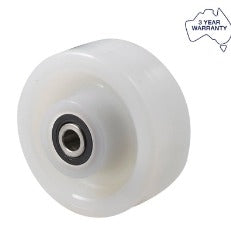 Fallshaw ONA100WS - 100mm - Solid Nylon Wheel - White - Stainless Steel Bearing - 350kg