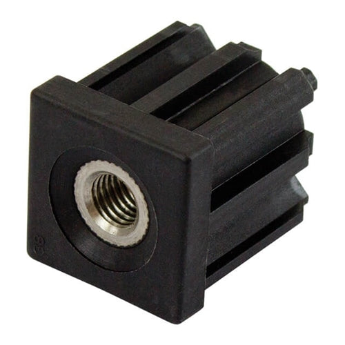 Richmond TIR38SQM12SS - Threaded Tube End, Stainless Steel, Square, 38mm x M12