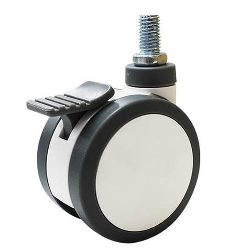 Richmond S3367B - 75mm, PU (Medical), Swivel Braked, M12 x 20, 60kg