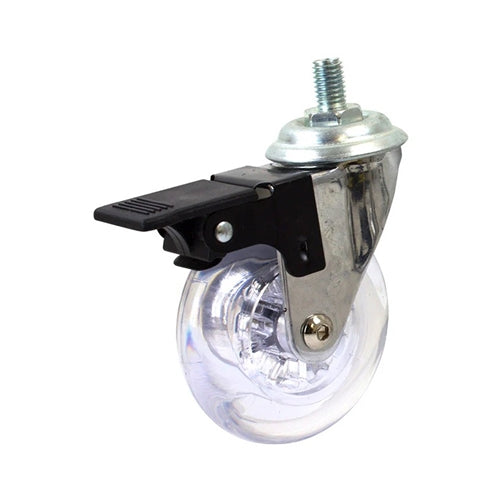 Richmond Castor Swivel with Clear Polyurethane 75mm Wheel and Brake (S3042B)