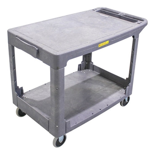 250kg 2 Shelf Flat Deck Stock Picker Trolley 1110x640x825mm