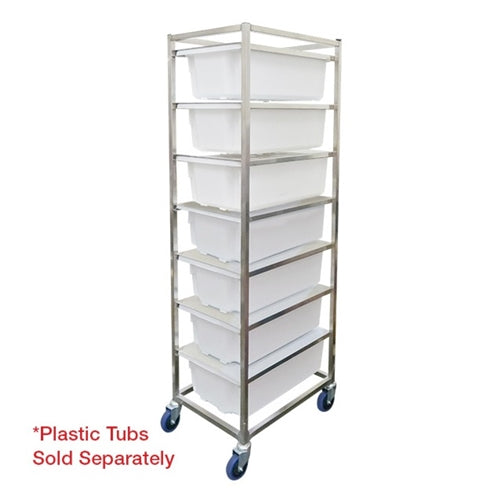 7 Bin Stainless Steel Mobile Ingredient Rack (ITR001)
