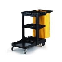Team Systems RT5011-BLACK - Commercial Hospitality Trolley Cleaning Cart - Black