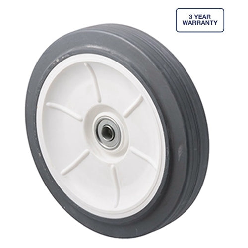 Fallshaw PSB200 - 200mm x 38mm Grey Rubber Wheel - 1/2" Bearing - 80kg capacity