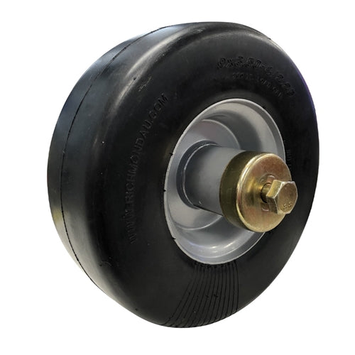 9 X 3.50-4 Flat Free Mower Deck Wheel with 5/8" Axle (SP09-350-625)