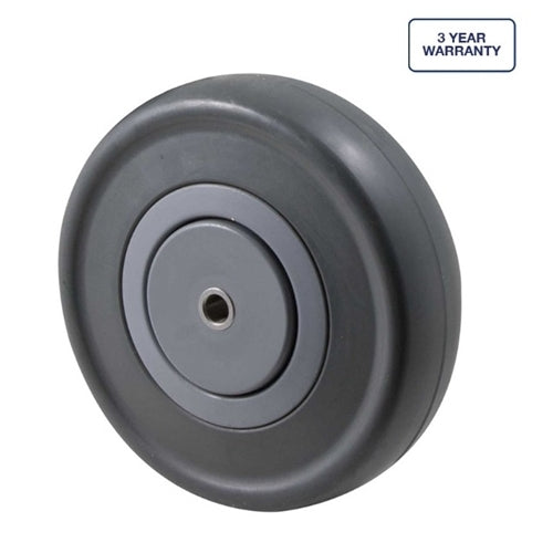 Fallshaw MSA125G - 125mm Grey Rubber Wheel - Plain Bearing - 150kg Capacity