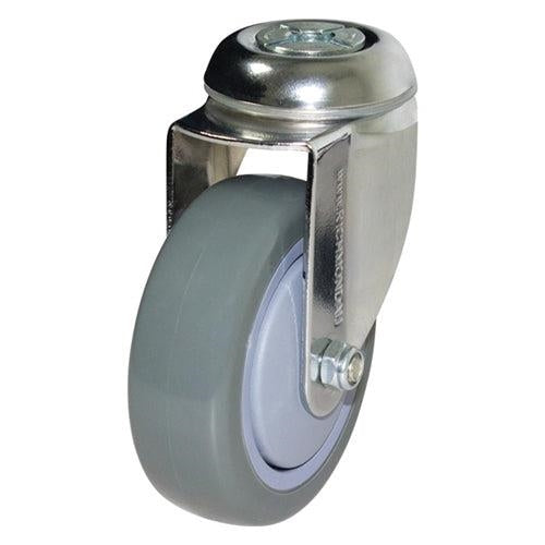 100mm Poly Nylon Swivel Chrome Durolite Castor (S4481)