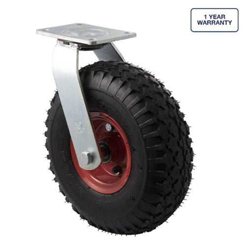 Fallshaw YSSTR350/YZP - 265x70mm - Pneumatic - Steel Rim - ISO Swivel Plate - 180 kg