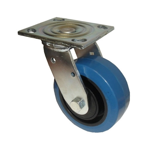 Tente 1770BEP150P69 - 150mm Swivel NA Plate Blue Elastic Rubber Castor – 300kg Capacity