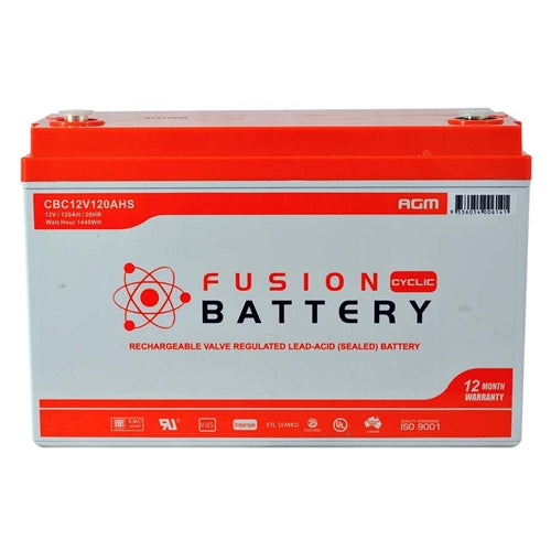 CBC12V120AHS Fusion AGM 12V Deep Cycle Battery