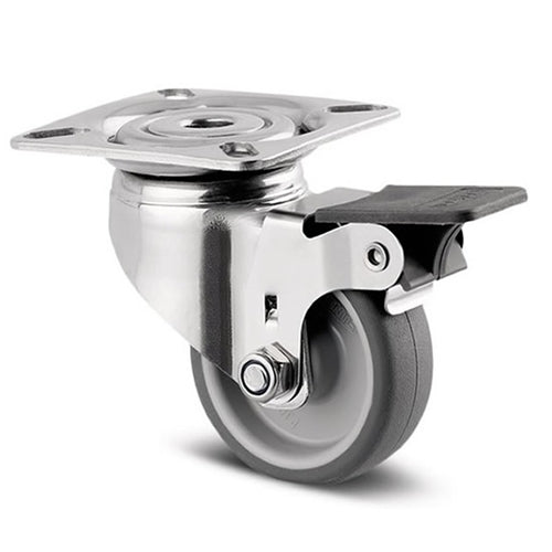 Tente 7475PJO050P40 - Agila SS 50mm TPR Swivel Plate Brake P40