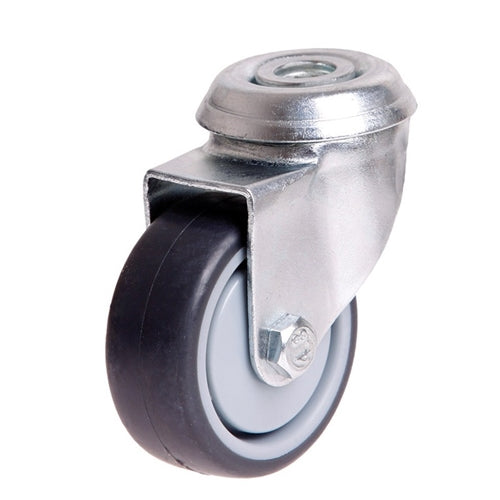 Richmond S2714 - 50mm, Institutional Rubber, Swivel, M10 Bolt hole, 30kg