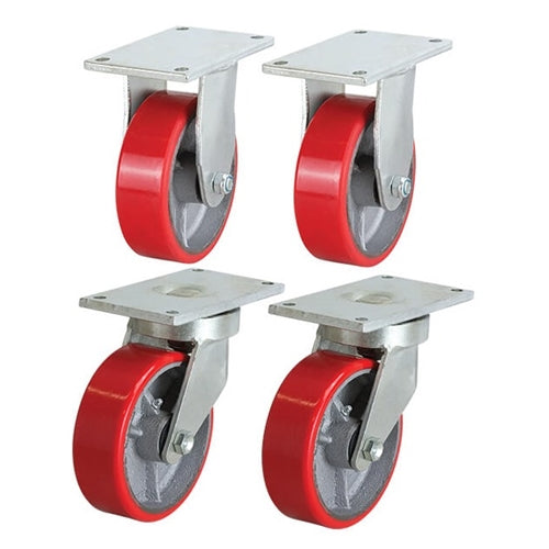 Richmond WASTESETT - Waste Bin Set with SG Iron Wheels, Swivel and Fixed