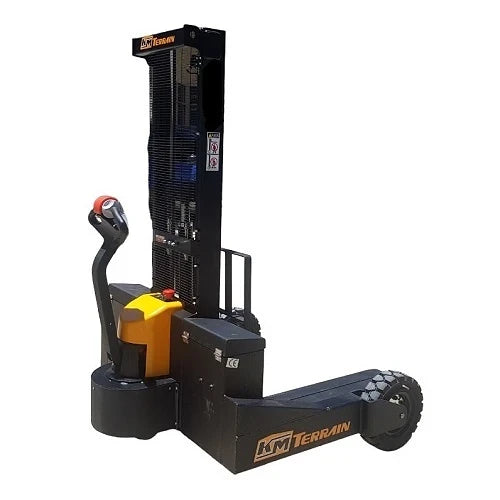 Rough Terrain Electric Stacker 2T - 1.6m Lift Height - Adjustable Forks - Multi-Attachment System