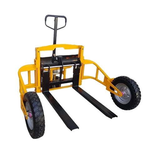 Rough Terrain Pallet Jack 1.25T - Adjustable Forks - Multi-Function System