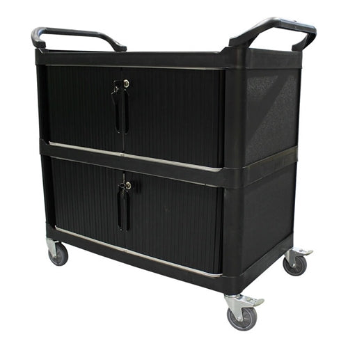 3 Tier 895x505mm Service Trolley with Sliding Doors (STR327)