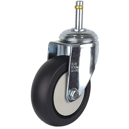Grip-Neck 100mm Grey Rubber Braked Swivel Castor