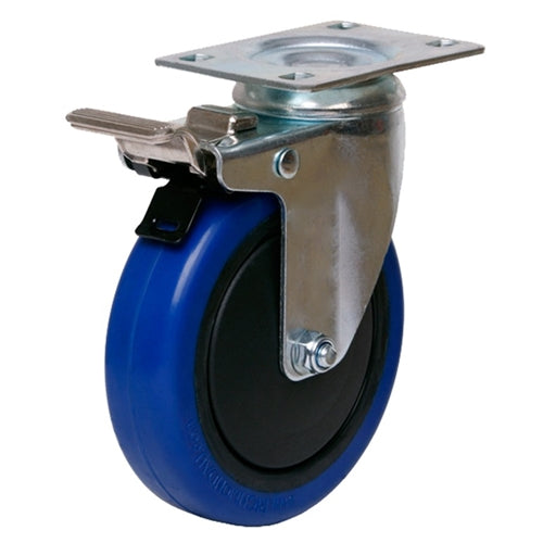 Richmond S4404B - 100mm, Rebound Rubber, Swivel Braked, 100kg