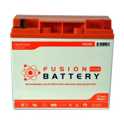 CB12V18AH Fusion AGM 12V Deep Cycle Battery