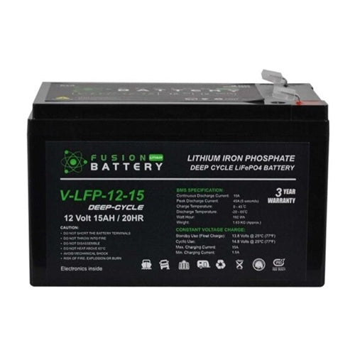 V-LFP-12-15 Fusion Lithium 12V Deep Cycle Battery