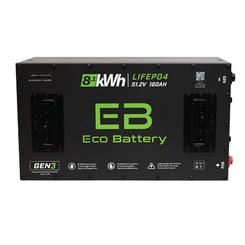 Eco Battery Gen 3 Lithium Golf Cart Battery - 51v 160Ah - 12 year Warranty