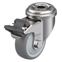 Blickle LRXA-TPA 50KFD-F1 - S/S 50mm Braked Bolt Hole - Bearing