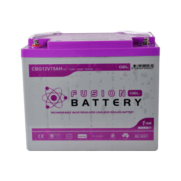 CBG12V75AH Fusion Gel 12V Deep Cycle Battery