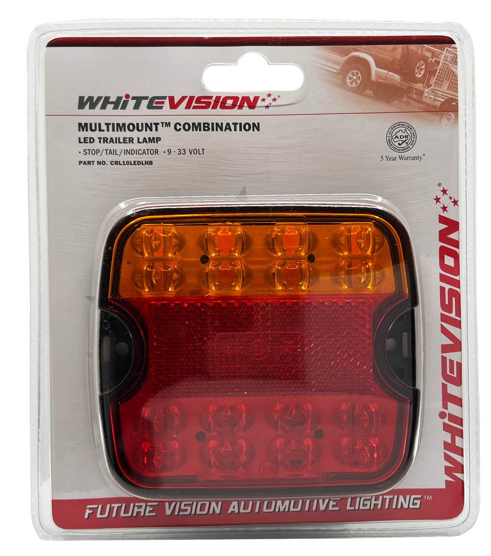 Whitevision 10 Series Left Hand LED Combo Trailer Lamp - Stop / Tail / Indicator / License Plate
