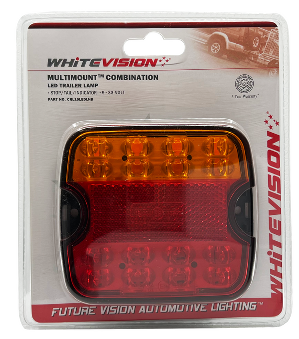 Whitevision 10 Series Left Hand LED Combo Trailer Lamp - Stop / Tail / Indicator / License Plate