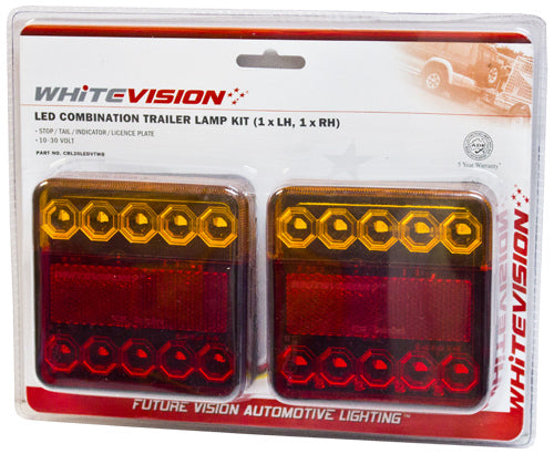 Whitevision CRL20 Series Combo Trailer Lamp 10-30V (LH & RH) - TWIN BLISTER
