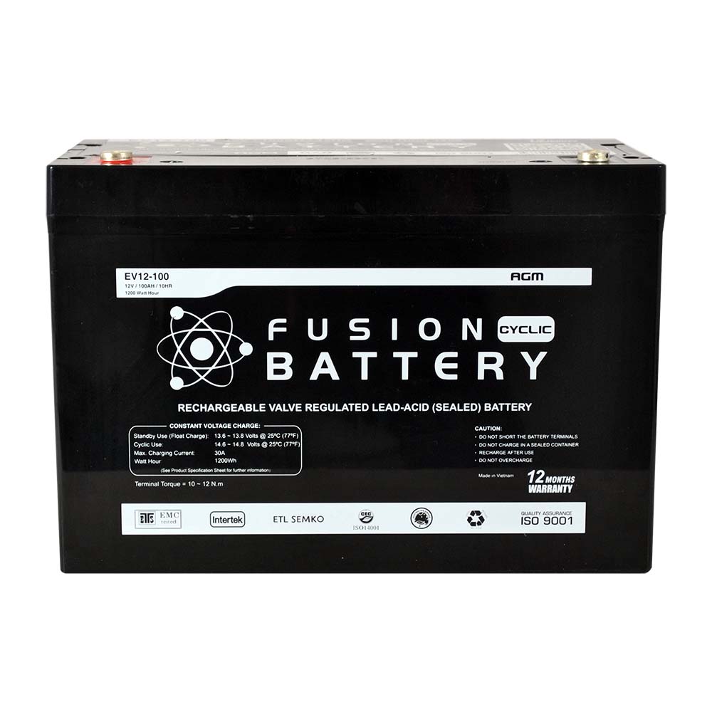 EV12-100 Fusion Electric Vehicle 12V Deep Cycle Battery