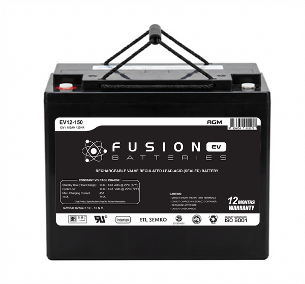 EV12-150 Fusion Electric Vehicle 12V Deep Cycle Battery
