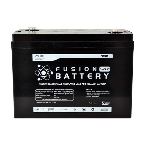 EV6-200 Fusion Electric Vehicle 6V Deep Cycle Battery