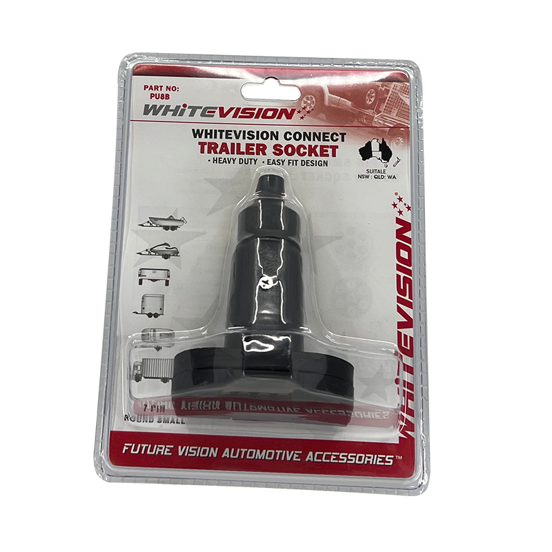 Whitevision Trailer Socket - Small Plastic Round 7 Pin
