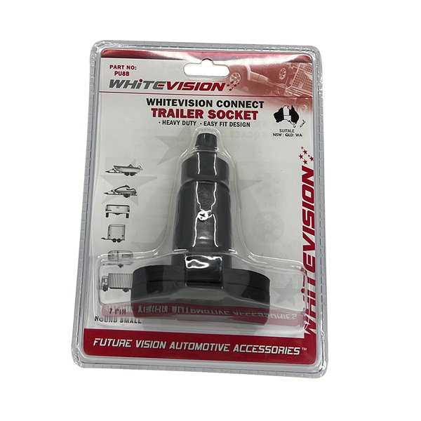 Whitevision Trailer Socket - Small Plastic Round 7 Pin