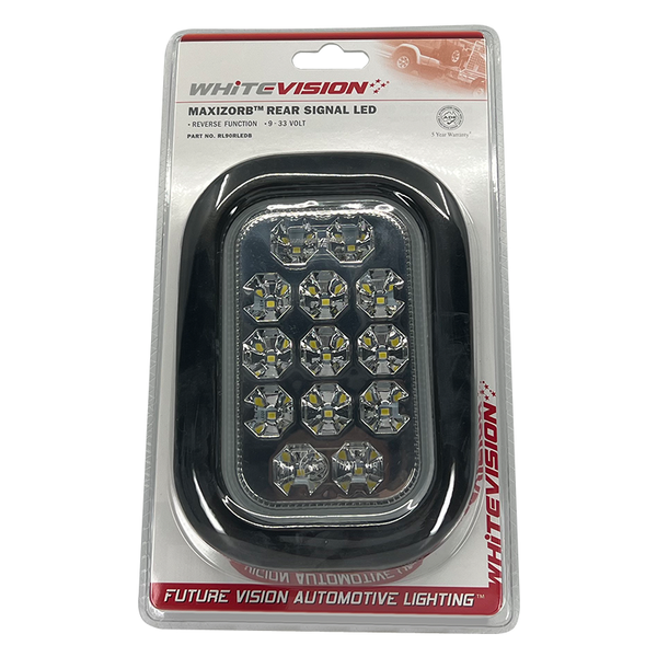 Whitevision 90 Series Rear LED 9-33V Reverse Plug and Pigtail With Rubber Grommet