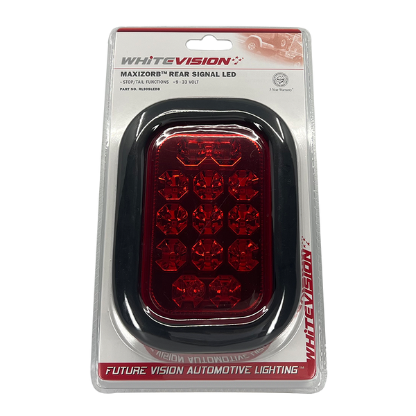 Whitevision 90 Series Rear LED 9-33V Stop / Tail Plug and Pigtail With Rubber Grommet