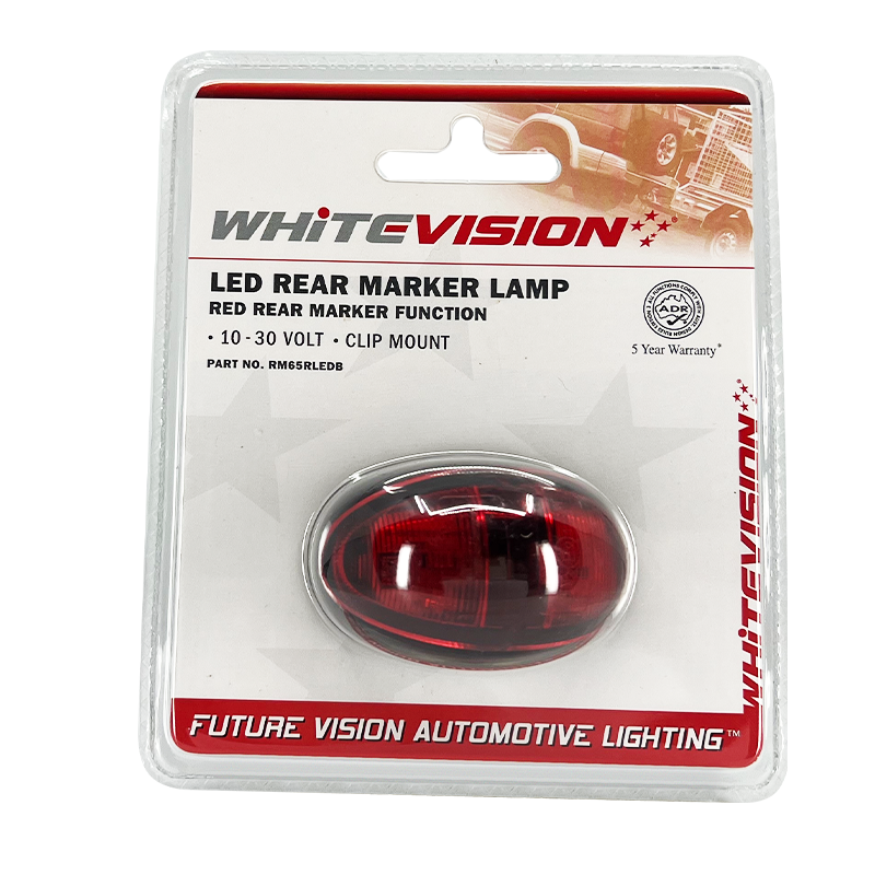 Whitevision Red Rear Marker 9-33V 0.5m Cable (RED LENS)