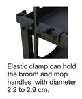 Grandmaid Commercial Hospitality Trolley Cleaning Cart - Black