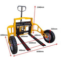 Rough Terrain Pallet Jack 1.25T - Adjustable Forks - Multi-Function System