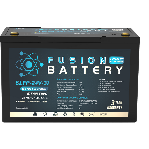 SLFP-24V-31 Fusion Lithium 24V Starting Marine Battery