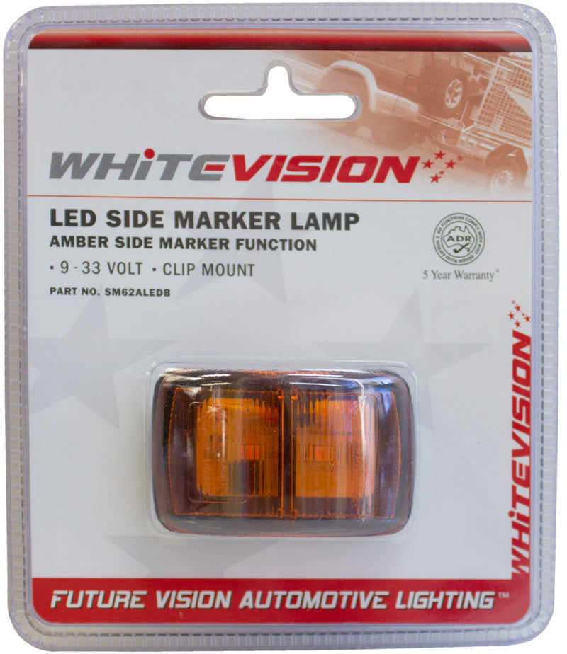 Whitevision Amber Side Marker 9-33V 0.5m Cable