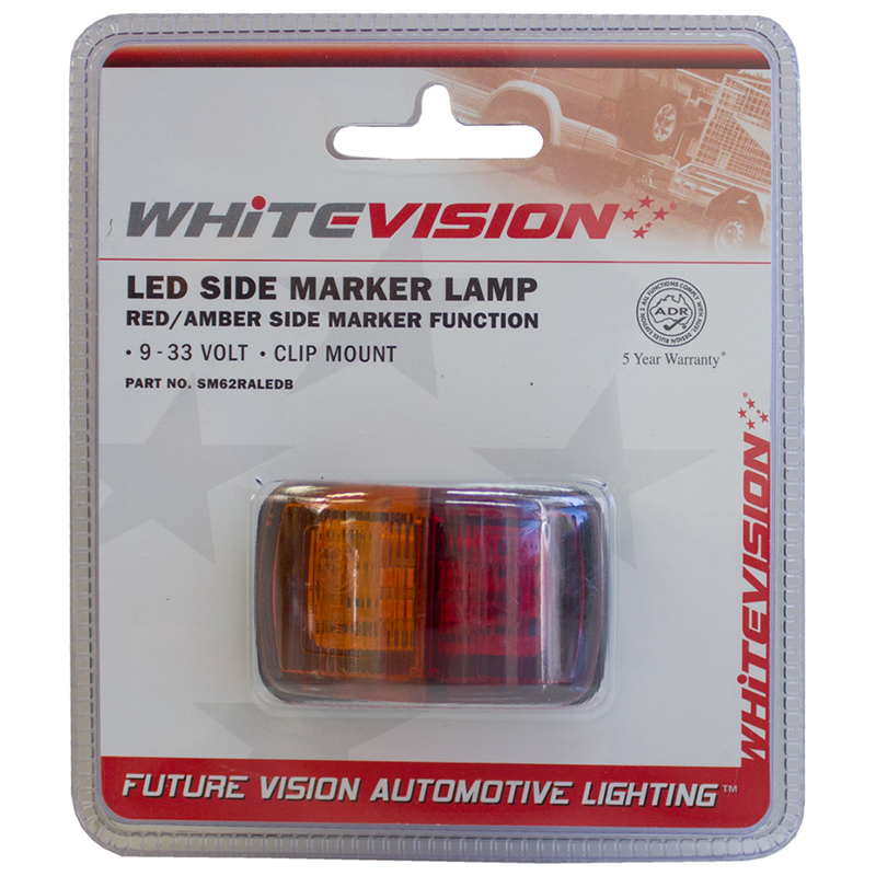 Whitevision Red/Amber Side Marker 9-33V 0.5m Cable