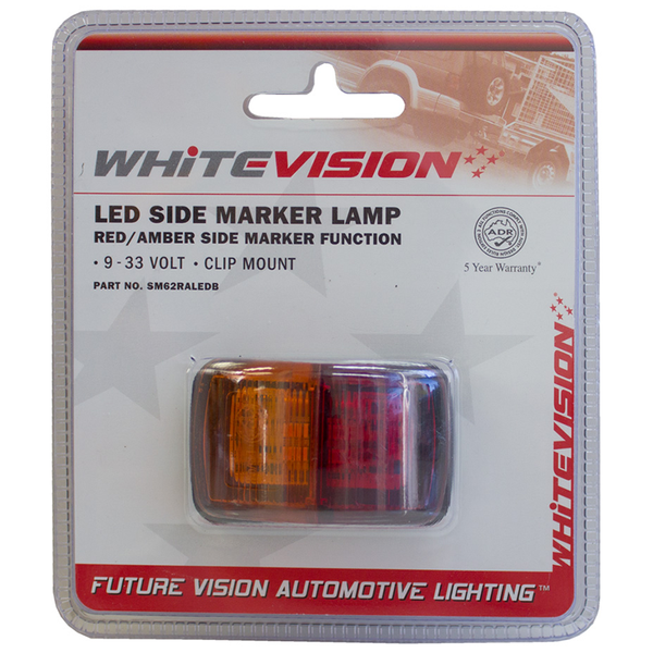 Whitevision Red/Amber Side Marker 9-33V 0.5m Cable