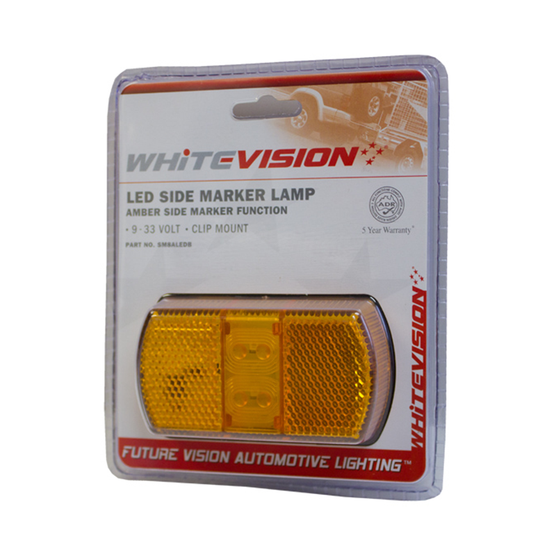 Whitevision Amber LED Side Marker Lamp with Reflectors