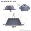137mm Round Mild Steel Stillage/Pallet Feet (STILLFEET4)
