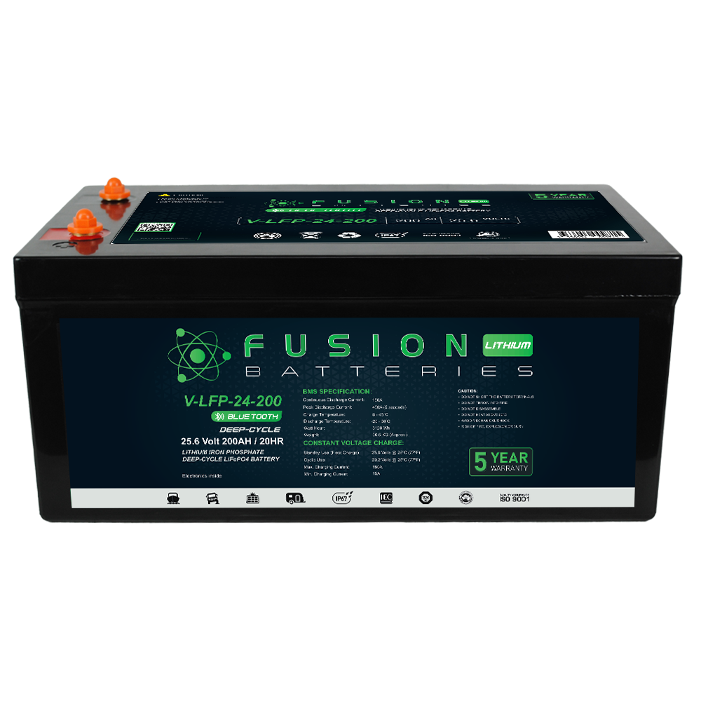 V-LFP-24-200 Fusion Lithium 24V Deep Cycle Battery