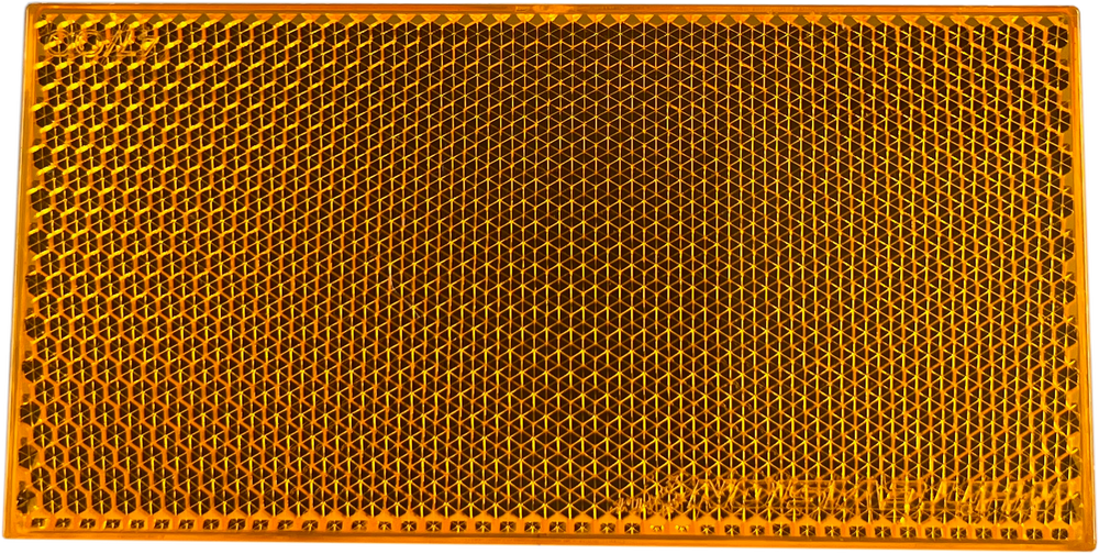 Whitevision Amber Reflector Welded White - Self Adhesive 100x50x6.5mm