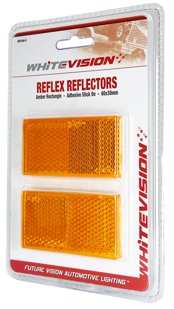 Whitevision Amber Reflector - Self Adhesive 59x31x7.5mm